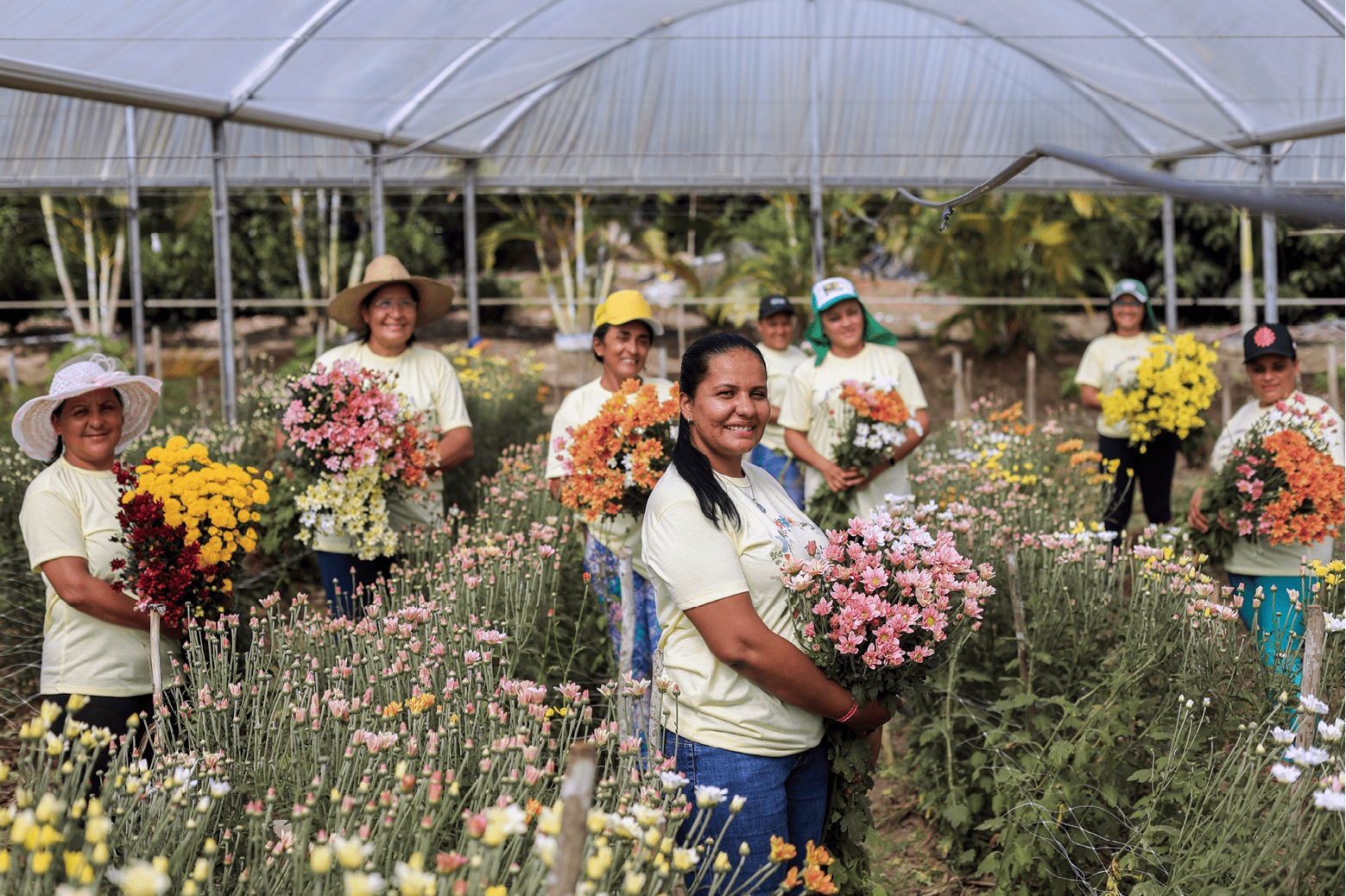 20250603, Pil es - PB - Cooperativa dos Floricultores do Estado da Para ba. Na foto :  Elaine, agricultora               - 12 mulheres que trabalham juntas na COFEP e cultivam flores naturais.