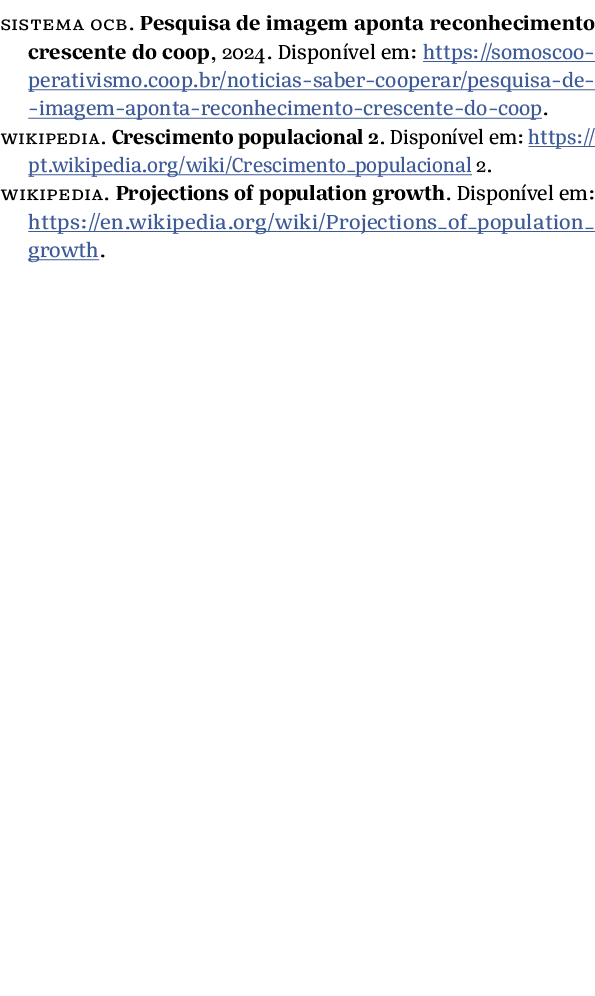 Sistema ocb. Pesquisa de imagem aponta reconhecimento crescente do coop, 2024. Dispon vel em: https://somoscooperativ...
