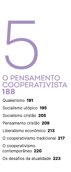  5 O pensamento cooperativista 188 Quakerismo 191 Socialismo ut pico 195 Socialismo crist o 205 Pensamento crist o 20...