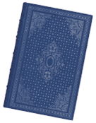 A blue and gold patterned rug. Description generated by AI