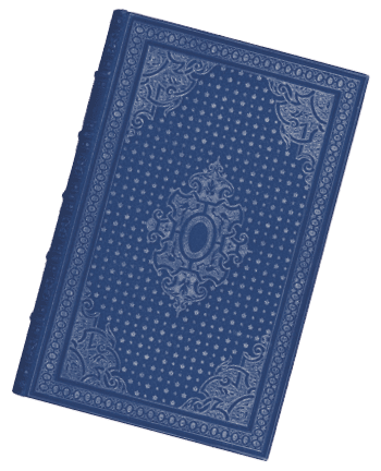 A blue and gold patterned rug. Description generated by AI