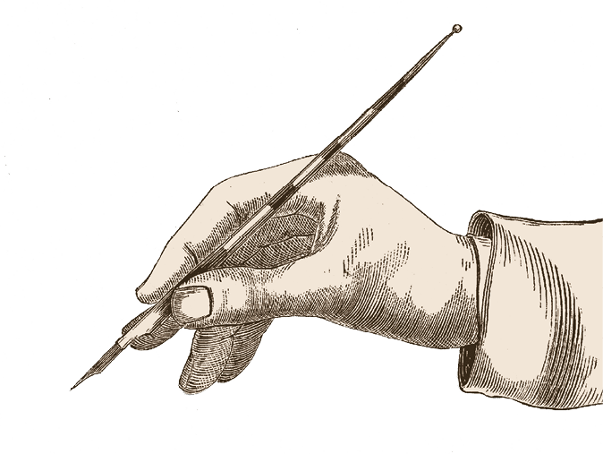 A hand holding a pencil. Description generated by AI