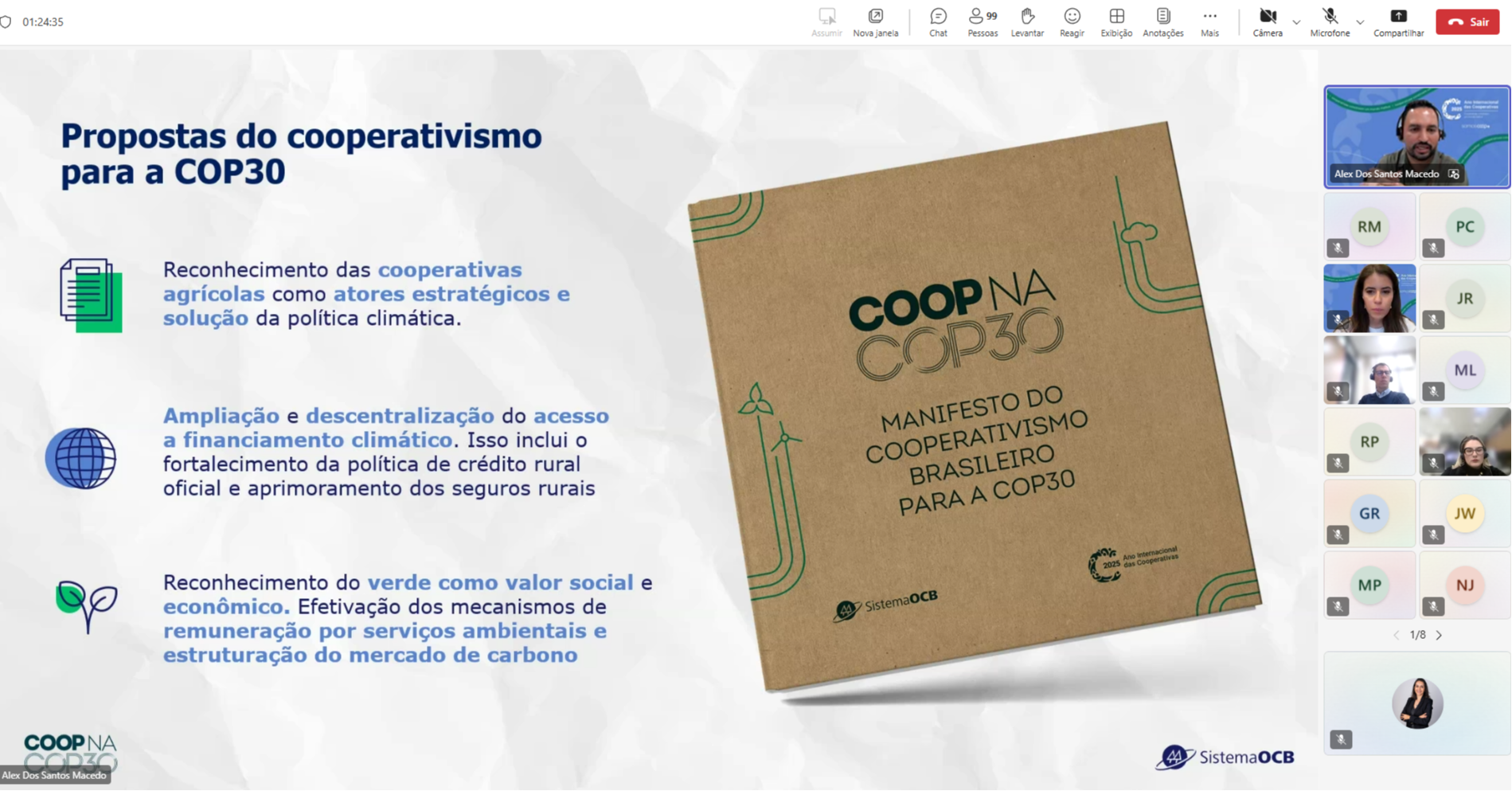 COP30 em pauta: cooperativismo paranaense alinha estratégias em webinar 