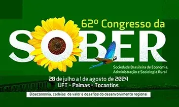Logomarca do Congresso da Sober com informações básicas sobre o evento