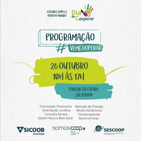 Em Salvador, cooperativas vão movimentar o Parque da Cidade com serviços gratuitos para a população